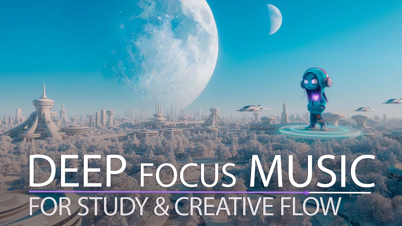 Calm DEEP Focus MUSIC | Ambient Future City in Winter Light (WF03)