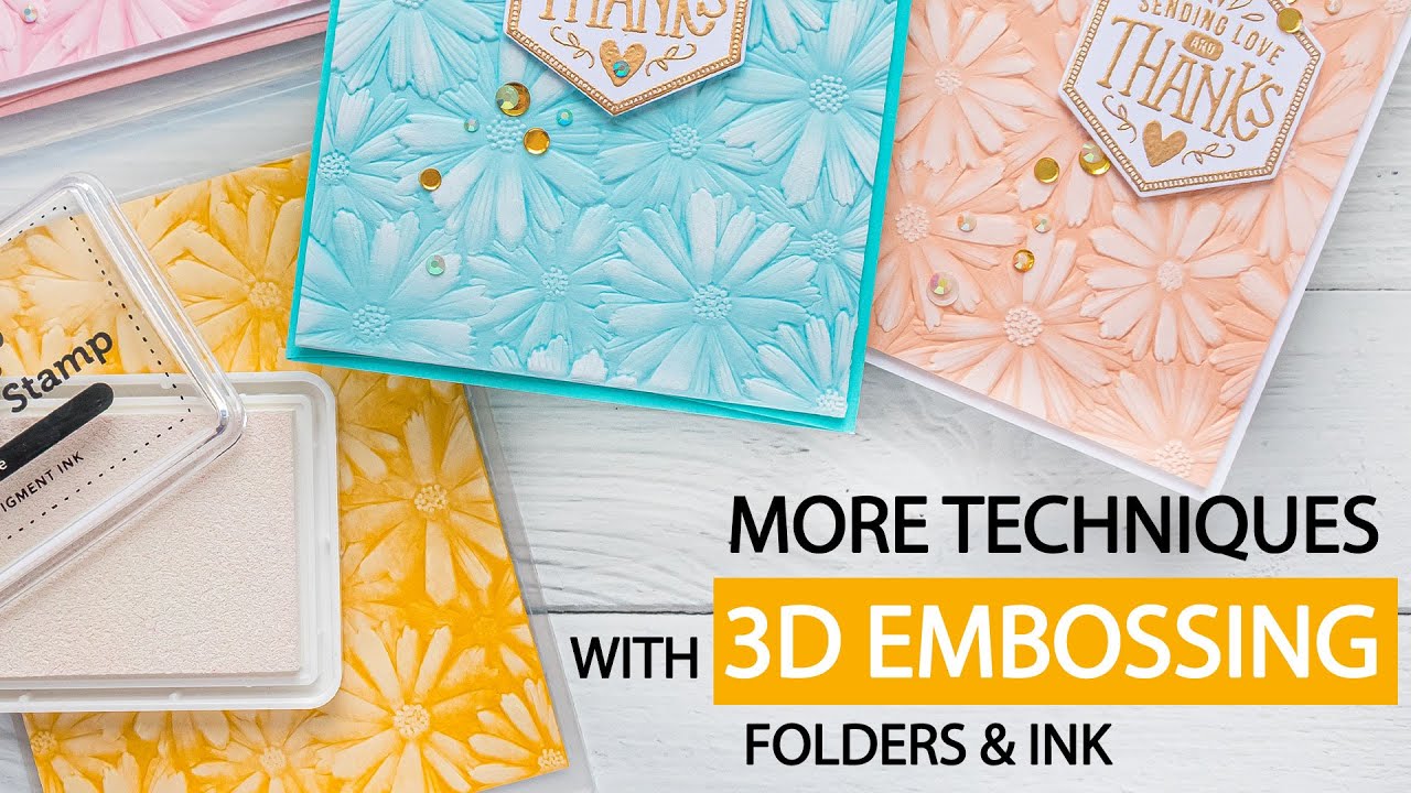 TAKE 2! Embossed Floral Cards with Simon Says Stamp 3D Embossing Folders