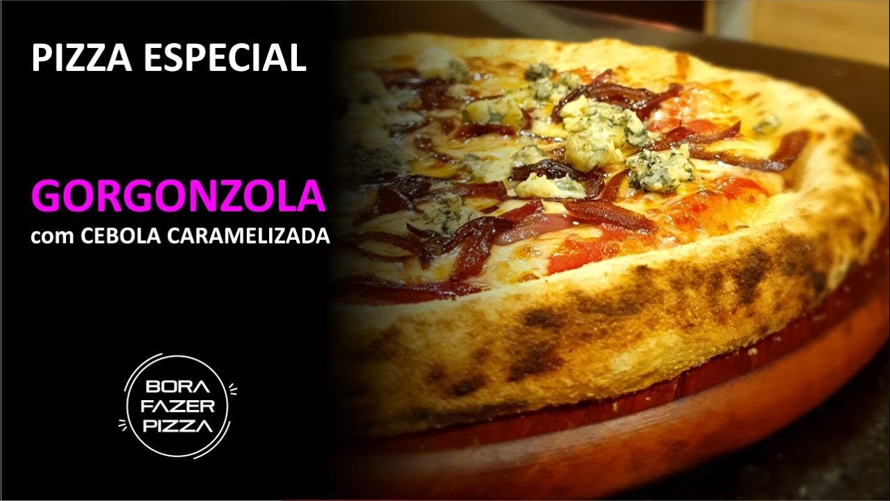 Pizza de gorgonzola e cebola roxa caramelizada | Bora Fazer Pizza com Pedro Pernambuco