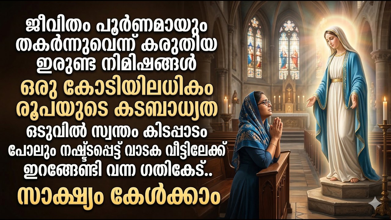 എല്ലാം നഷ്ടപ്പെട്ട് വാടകവീട്ടിലായപ്പോൾ മാതാവ് ഇടപെട്ടു ഒരു കോടി കടത്തിൽ നിന്നുള്ള അത്ഭുത സാക്ഷ്യം