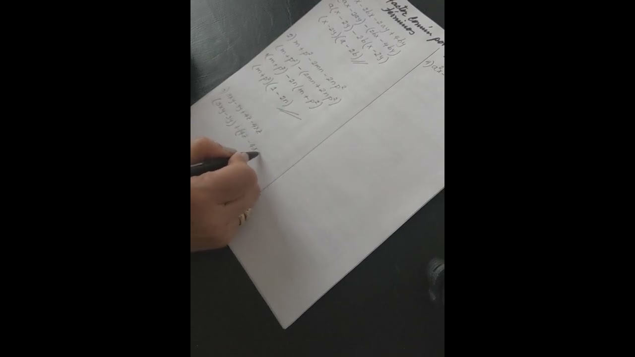 2o caso de Factorización: FACTOR COMÚN POR AGRUPACIÓN DE TÉRMINOS