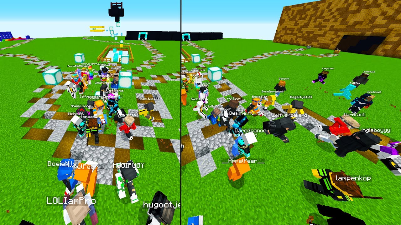 ER MAG MAAR 1 PERSOON OVERBLIJVEN IN DEZE MINECRAFT AFVALRACE