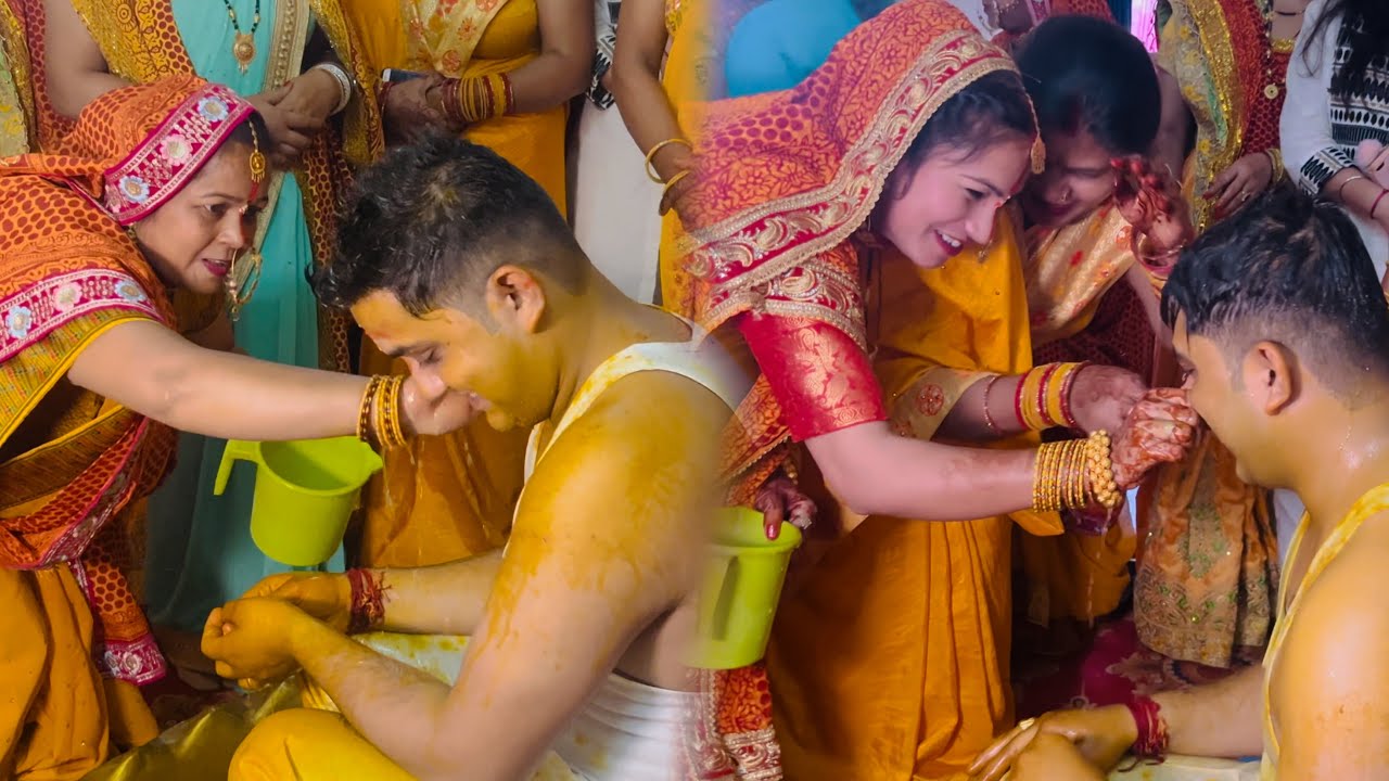 Haldi Lagate Waqt Bhabhi Ne khichi Bhaiya ki Naak😄|| #neerajchandravlogs #haldiceremony #haldi