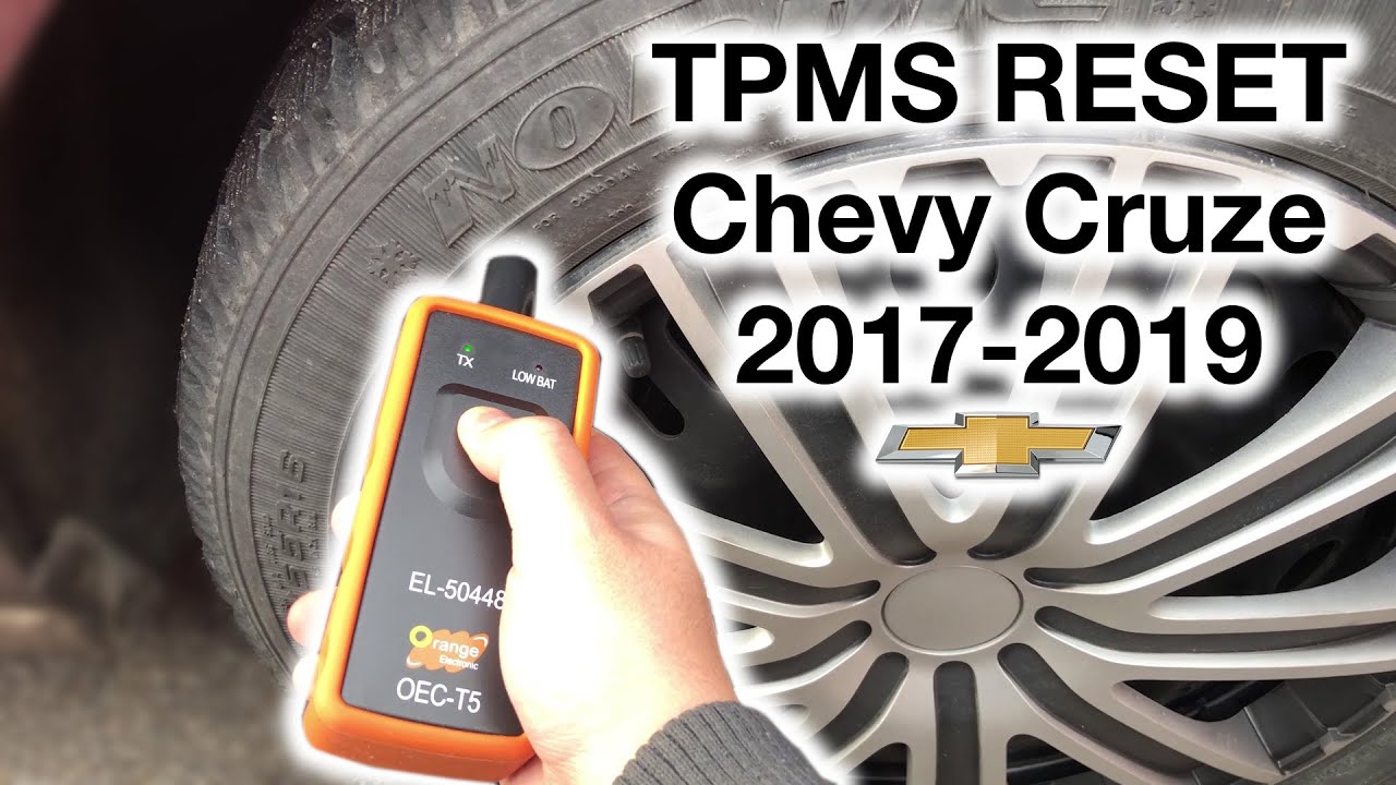 Повторное обучение и сброс датчика TPMS на Chevy Cruze 2017-2019