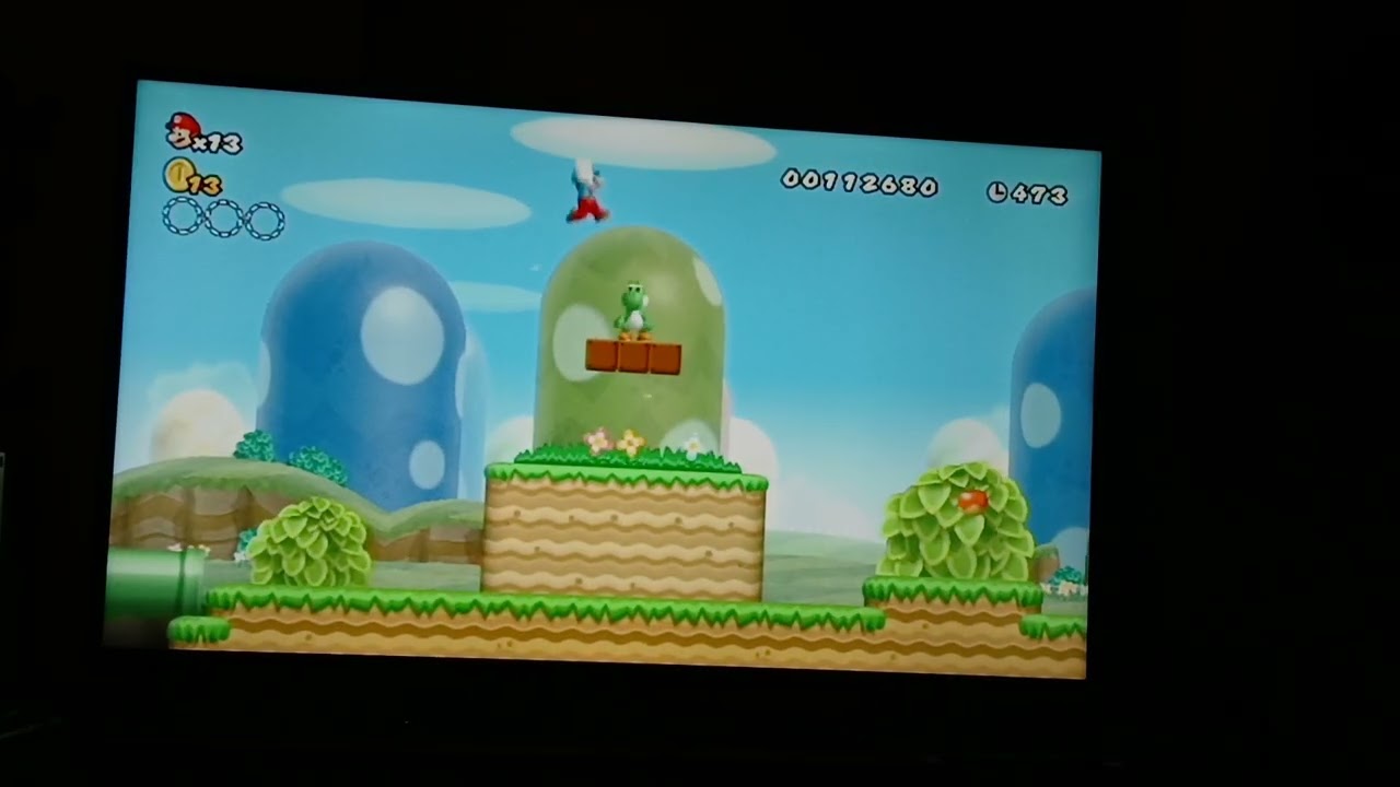 New Super Mario Bros Wii Part 1 - Area 1 Peach's Castle Part 1/2: Larry First Tower Fight