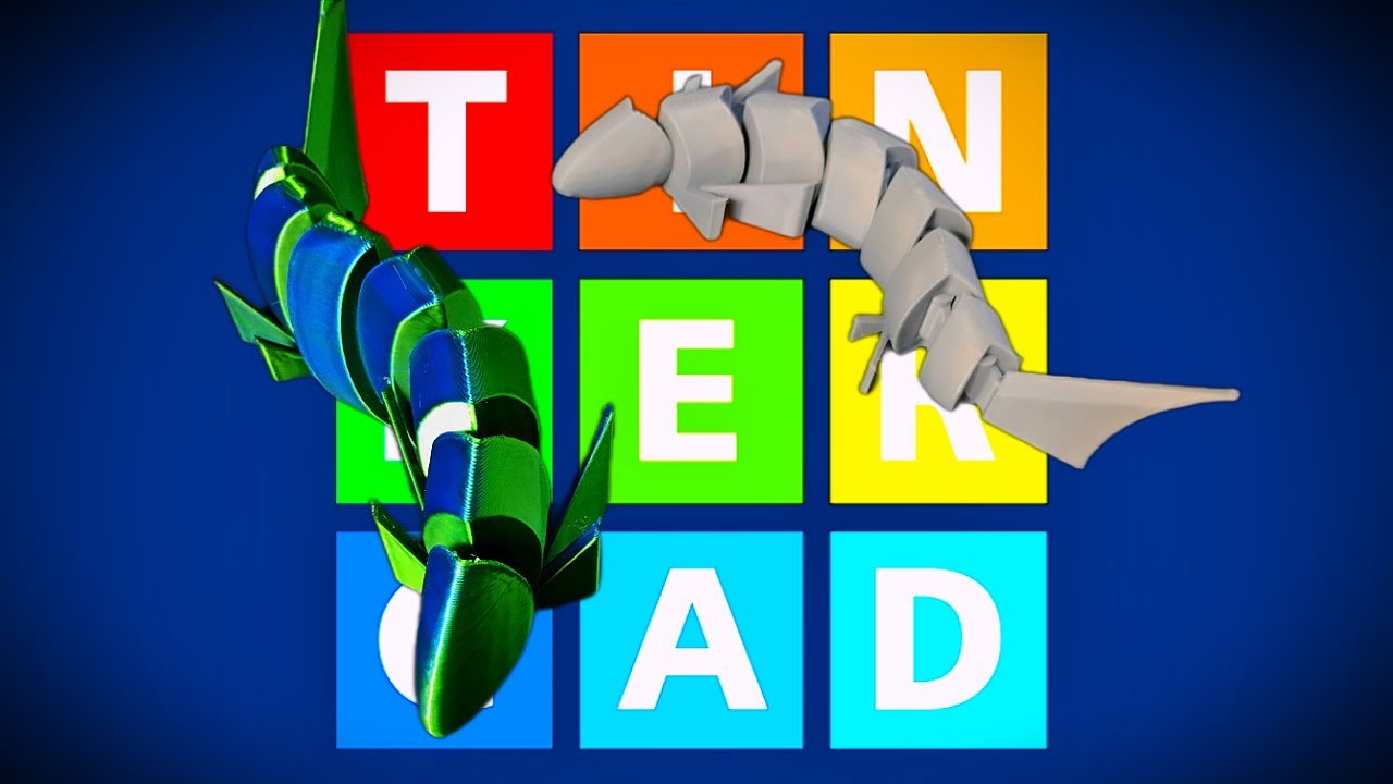 Tinkercad Design and Print Tutorial! Articulated Fish! 3D Printable Models!