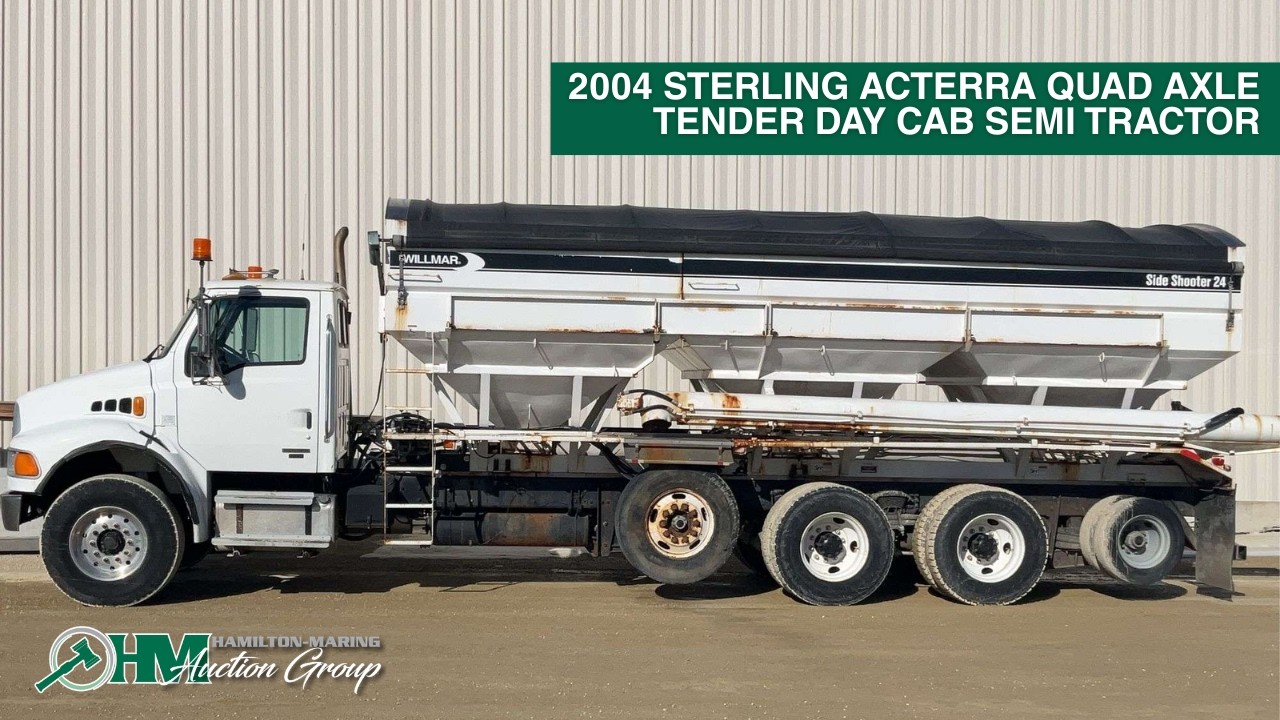 2004 Sterling Acterra Quad Axle Tender Day Cab Semi Tractor, selling at auction