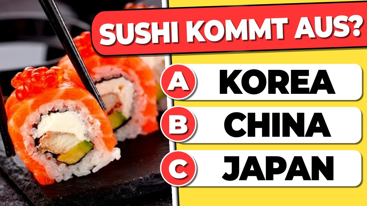 Errate das Land am Essen! 🍕😋 |  Kennst du die Heimat dieser Gerichte?Länderquiz 🌮