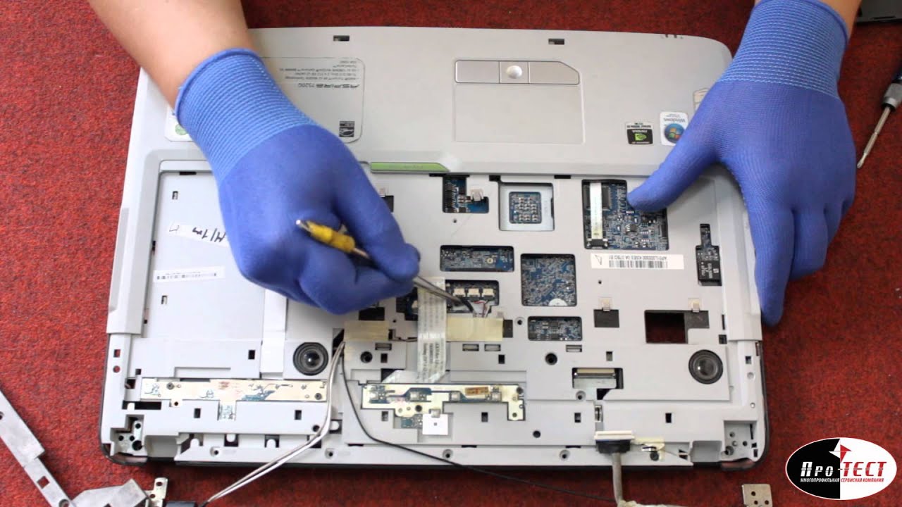 Как разобрать и собрать ноутбук Acer Aspire 7520G. Ремонт ноутбука Макеевка.