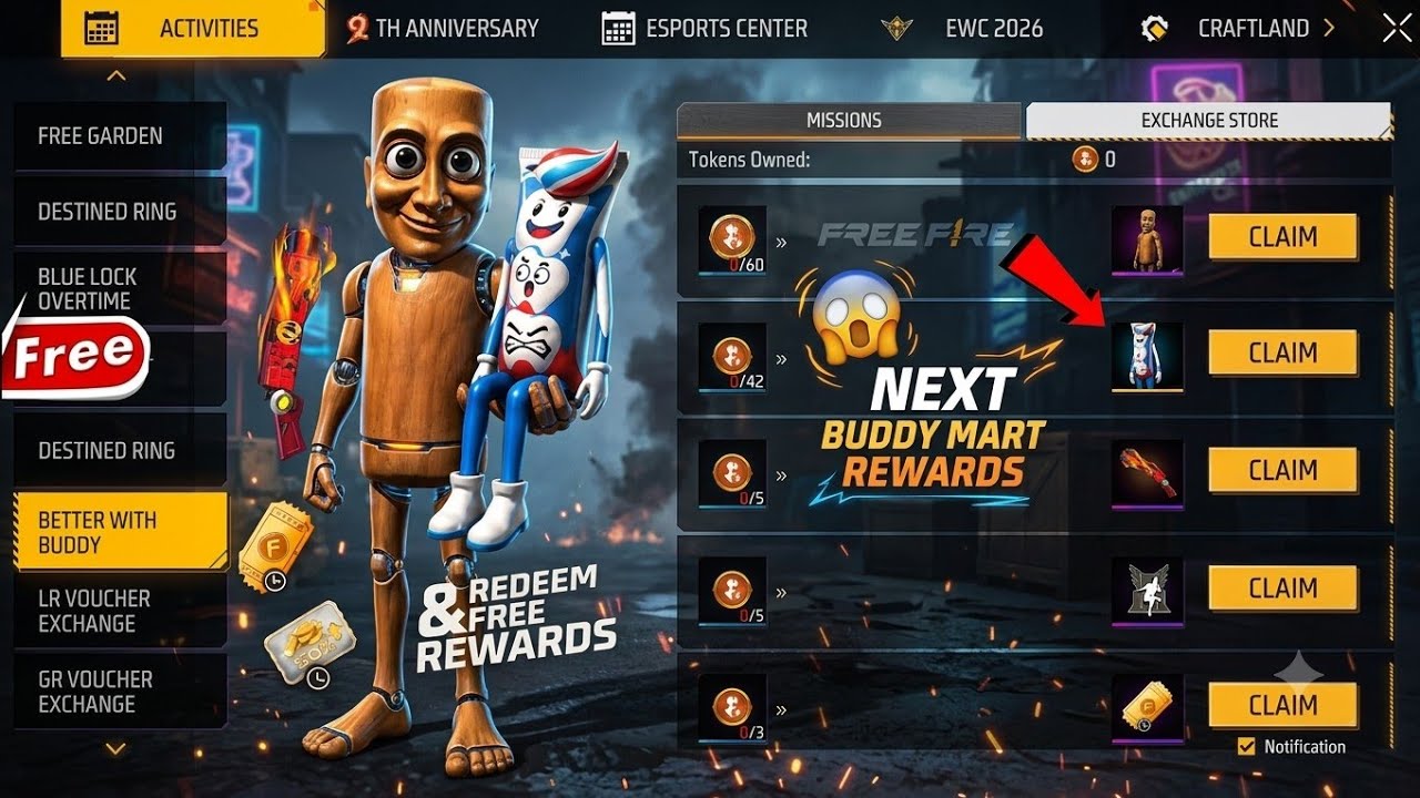 NEW BUDDY MART STORE🤩BUNDLES FREE FIRE || BUDDY MART STORE UPDATE FF || FREE FIRE NEW EVENT BANGLA