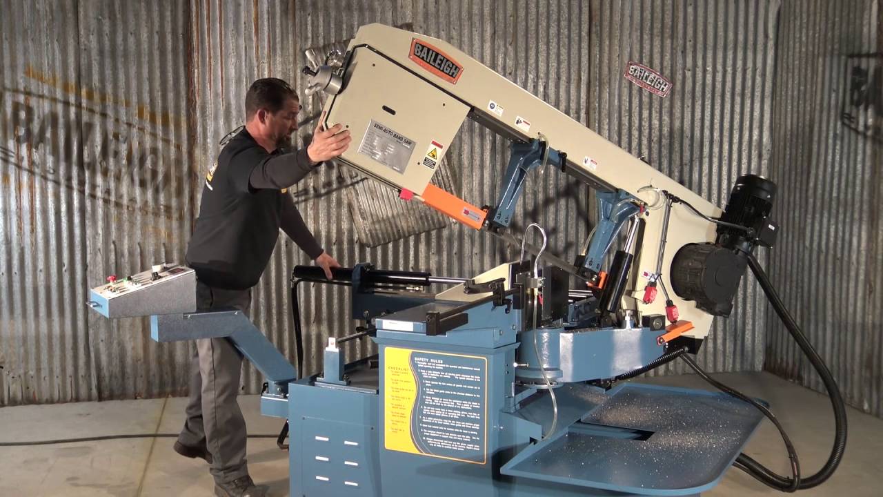 Baileigh Industrial BS-20SA-DM Dual Mitering Semi Automatic Bandsaw Band Saw