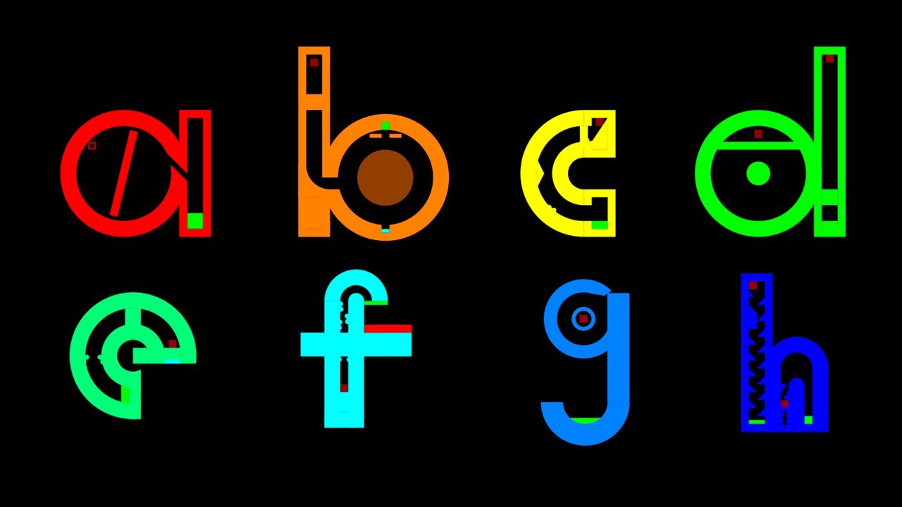 Alphabet lore band in Algodoo