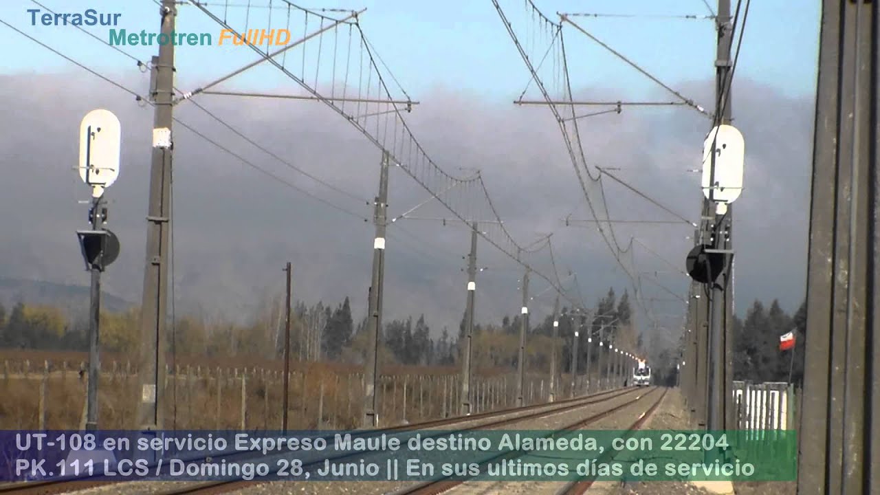 Sus &uacute;ltimos d&iacute;as de servicio... Expreso Maule con UT440R-108, pasando a Alameda.