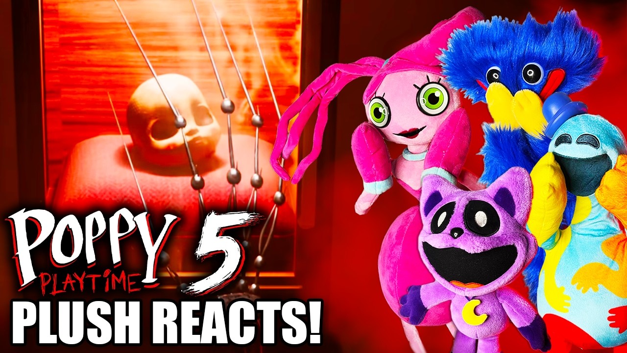 Poppy Playtime Plush | Huggy, Mommy, CatNap and Doey react to Poppy Playtime Chapter 5 Trailer!