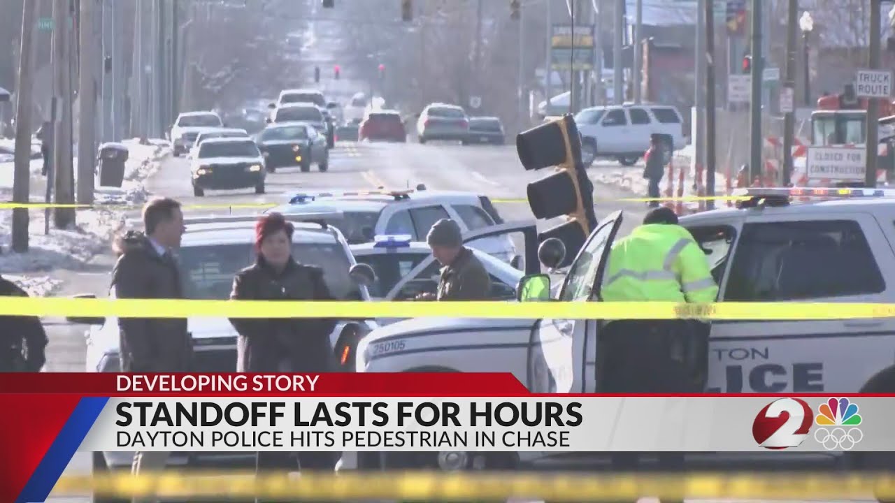 Dayton police hits pedestrian in chase