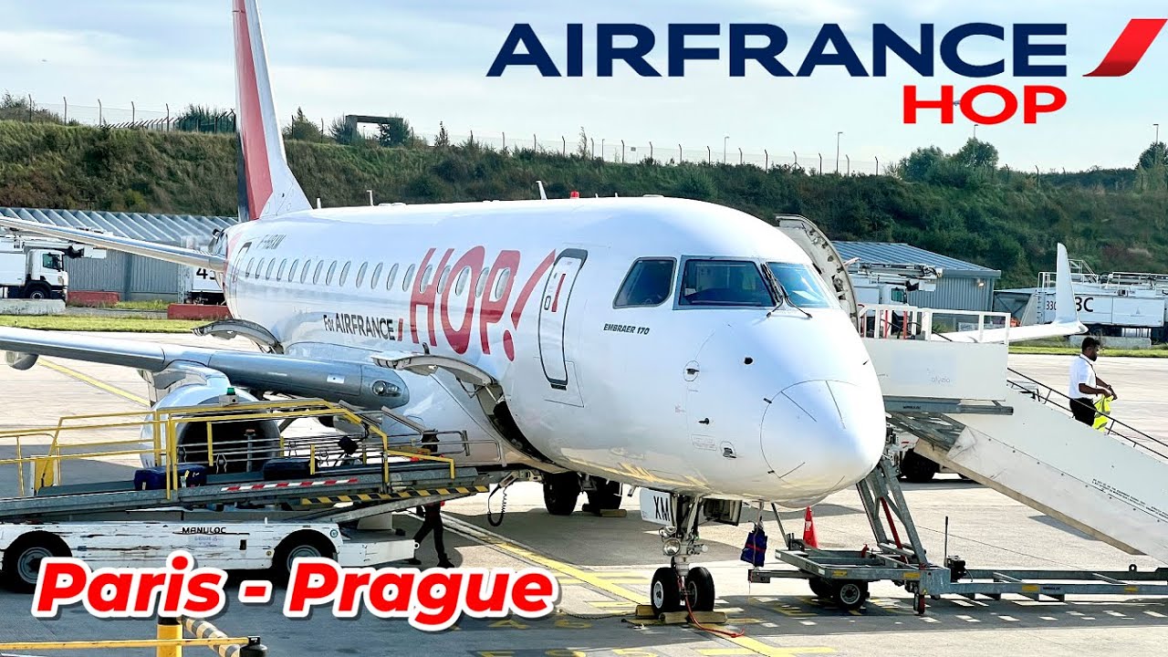 Air France Hop! Flight AF1182 | Paris to Prague | Embraer 170 | Economy Class