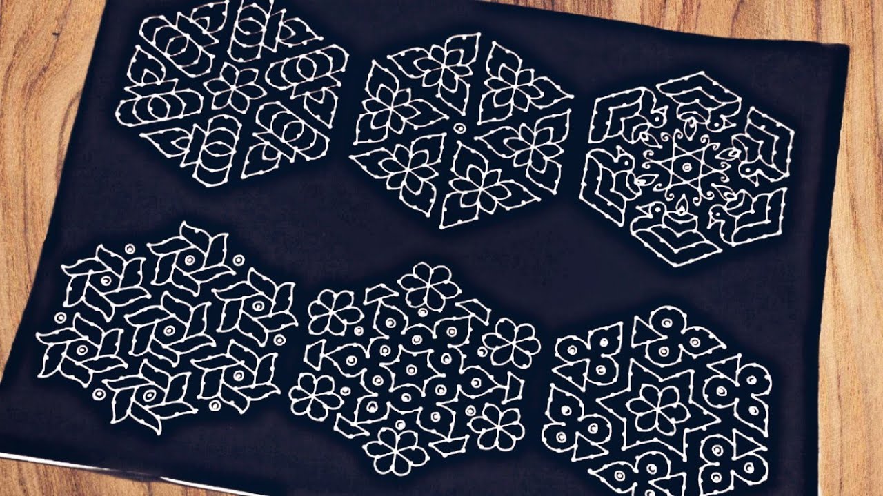 15-8 dots Simple Rangoli art design/Easy rangoli/muggulu designs/kolam designs/Sony rangoli designs.