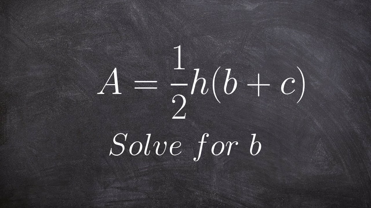 Solving a literal equation using distributive property