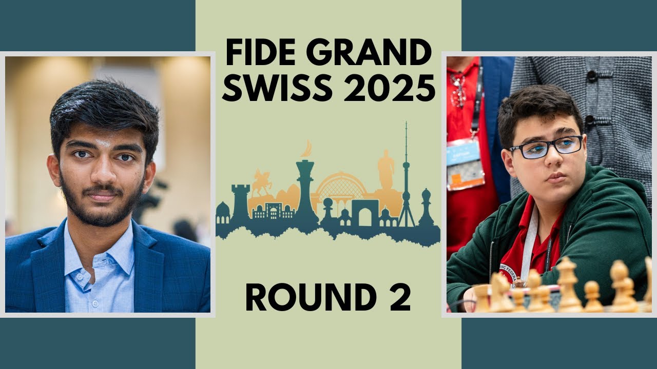 D Gukesh vs Yagiz Kaan Erdogmus | FIDE Grand Swiss 2025 | Round 2