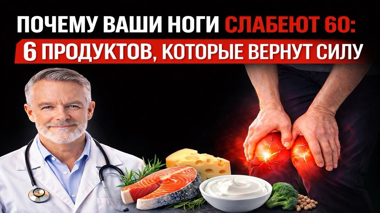 Почему ваши ноги слабеют после 60? 6 продуктов, которые вернут силу!