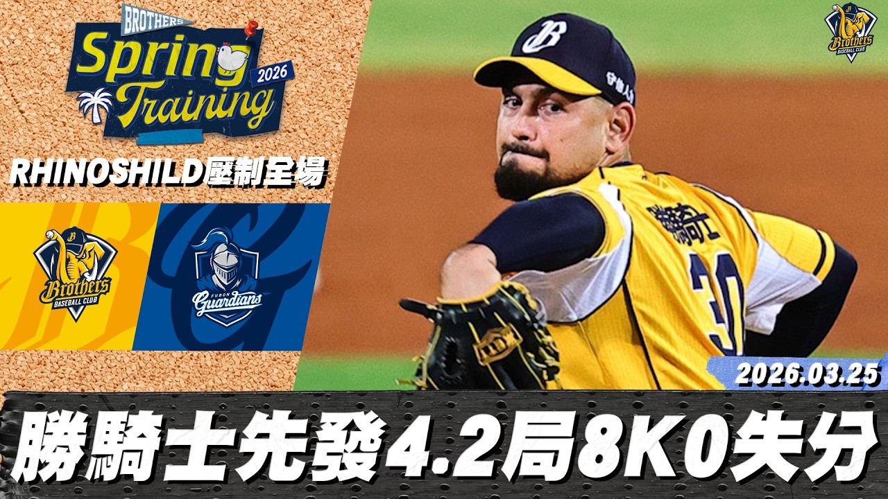 【RHINOSHIELD 壓制全場】03/25 勝騎士先發4.2局狂飆八張國王笑臉，呂彥青接替投球踩住煞車｜CTBC Brothers 中信兄弟