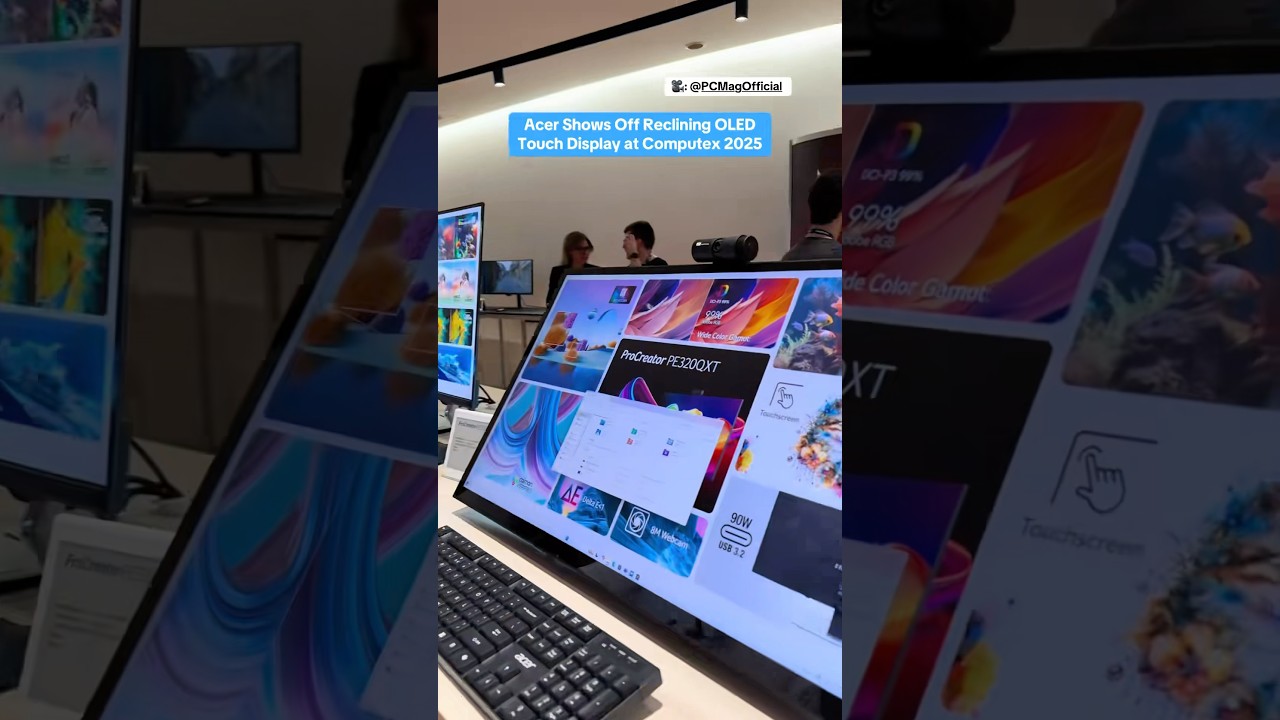 Odchylany wyświetlacz dotykowy OLED Acer ProCreator na targach Computex 2025