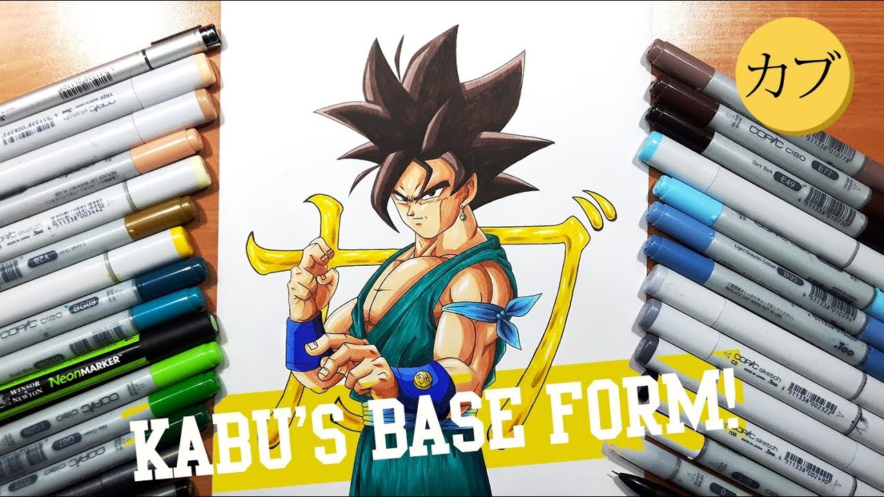 Drawing KABU My Original Saiyan Character! - Base Form!