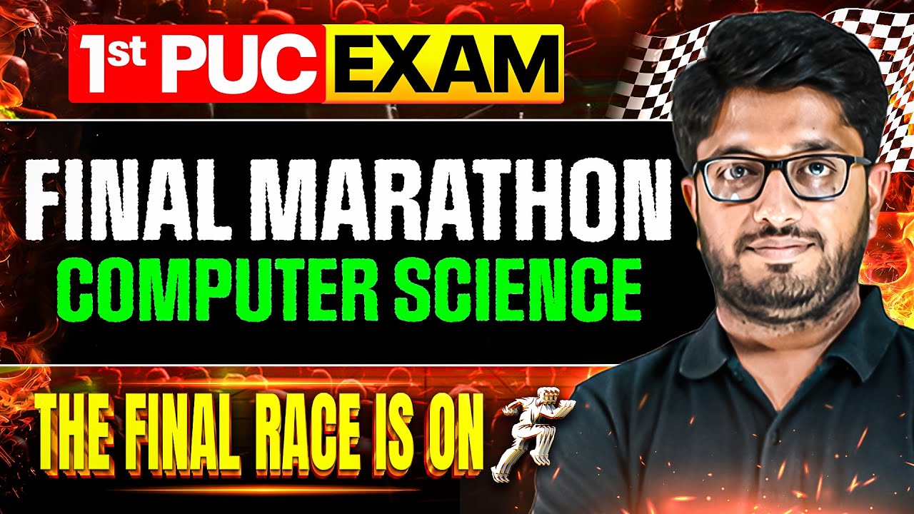 1st PUC CS Final Marathon⚡| All Concepts & Imp Questions Covered | Score 65+ Guaranteed!