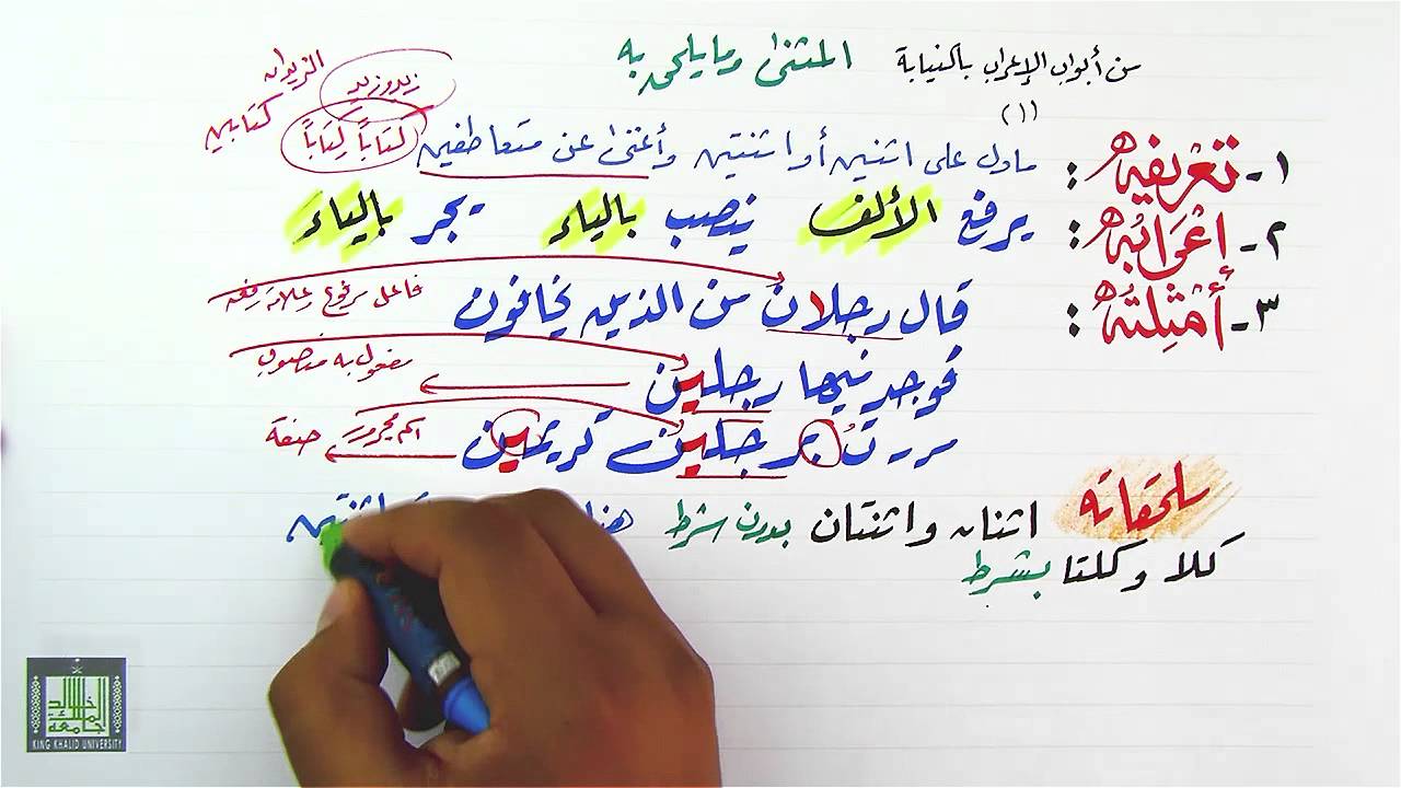 المثنى وعلامة إعرابه 3-1
