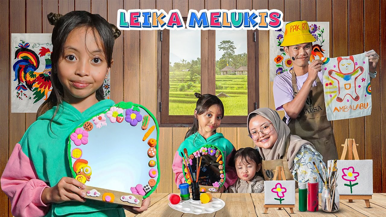 LEIKA DAN TOMPEL DIAJAK BUNDA MELUKIS & BIKIN GELANG CANTIK DI SARSA CREATIVE SPACE 😍