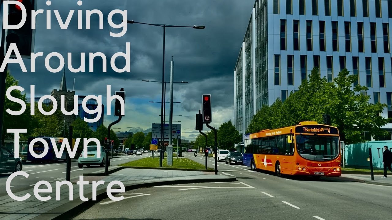 Driving around Slough town centre