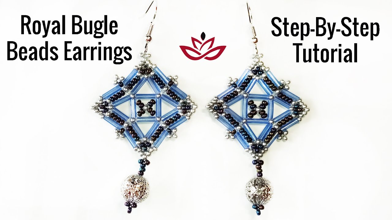 Royal Bugle Beads Earrings - Tutorial || DIY Earrings