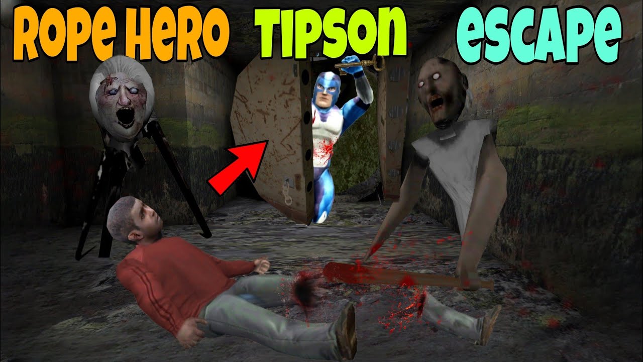 Rope Hero Tipson Granny Sewer Escape । Rope Hero Attack Granny House । In Rope Hero Vice Town