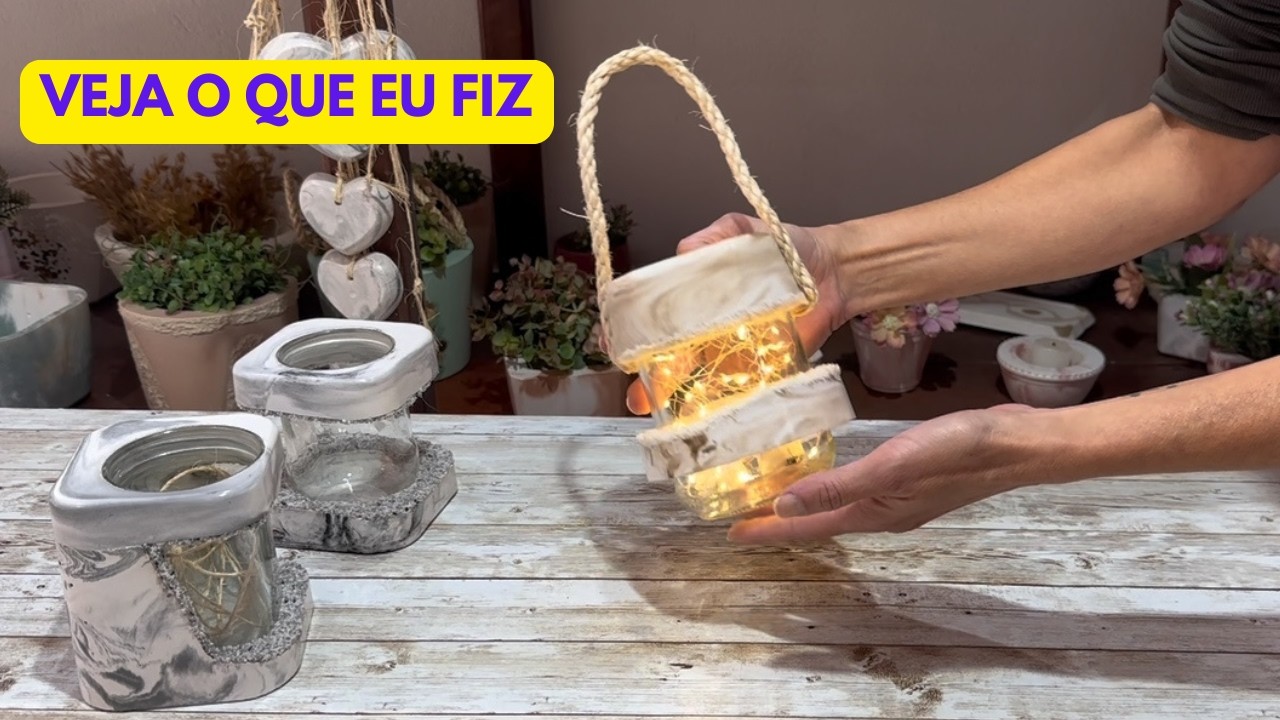 Pote de vidro + Argamassa AC3 + Cimento Estrutural - de um Projeto saiu outro