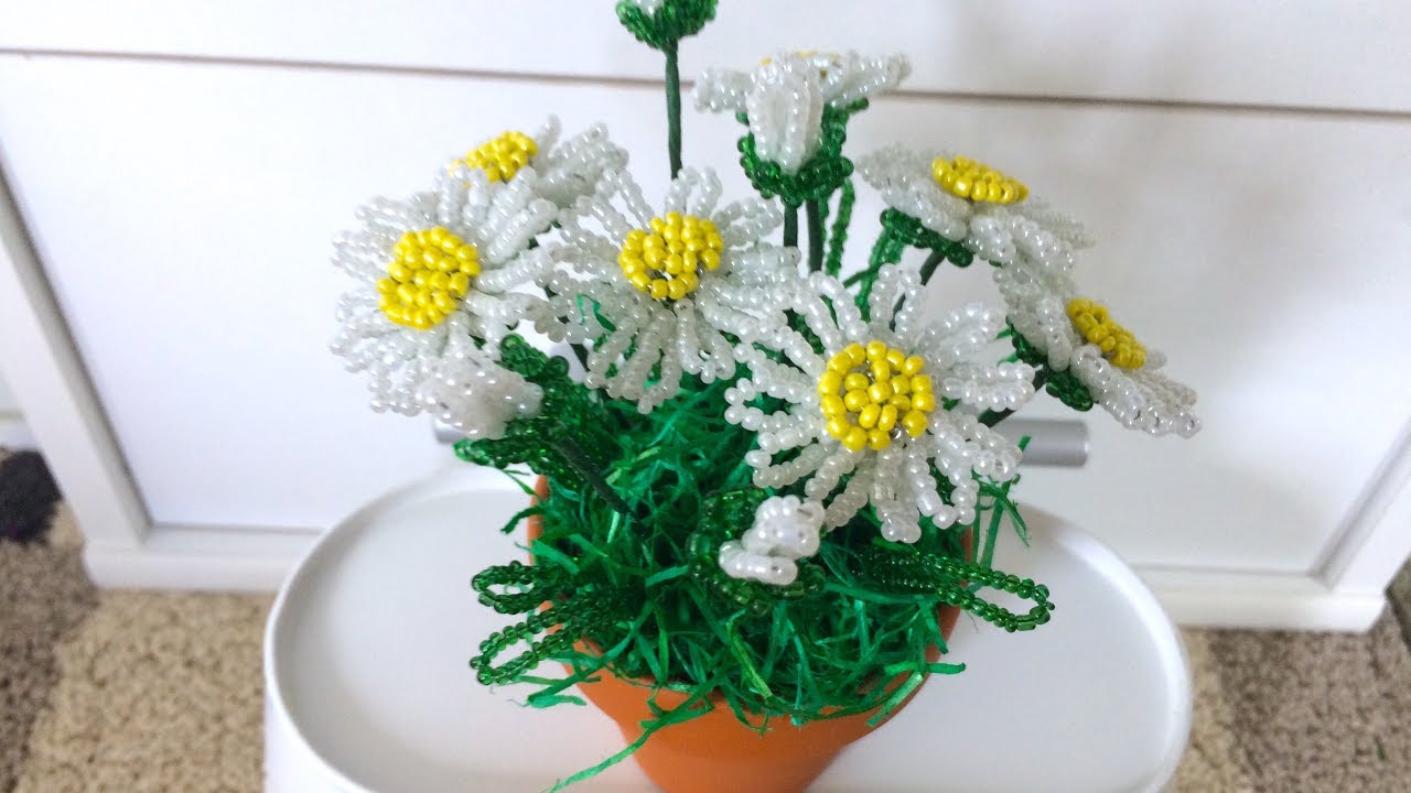 DIY: GÄNSEBLÜMCHEN aus PERLEN. FÜR ANFÄNGER. Anna's Perlen