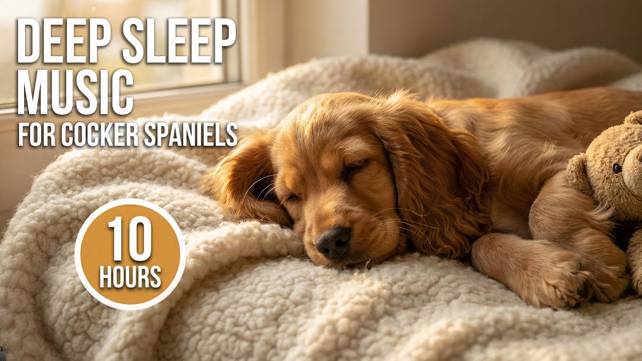 Relaxing Music for Cocker Spaniels 🐶 Soothe Ear Pain, Anxiety & Hyperactivity (10 Hours)