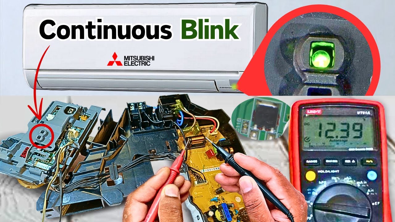 Индикатор цепи постоянного тока инвертора Mitsubishi G Inverter Split постоянно мигает