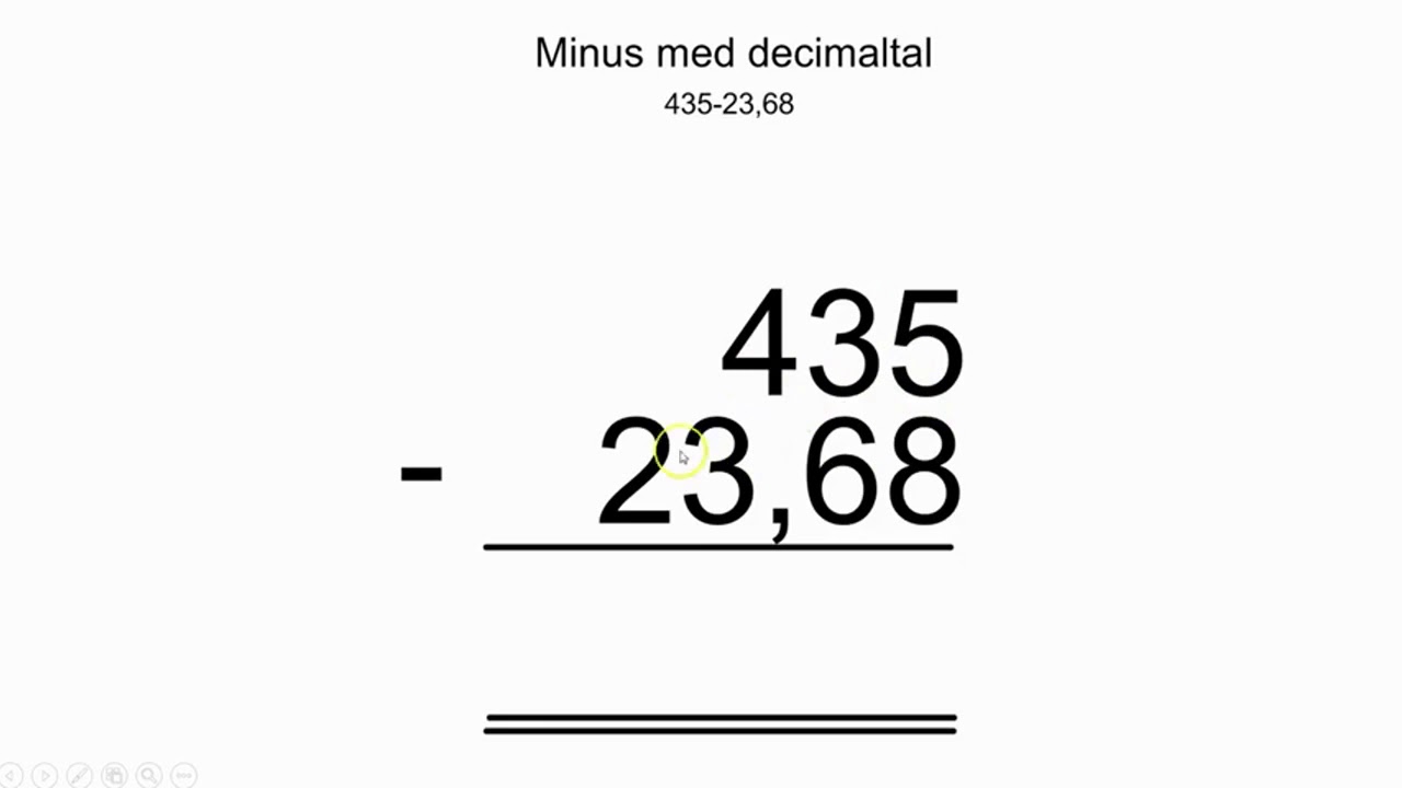 Minus med decimaltal
