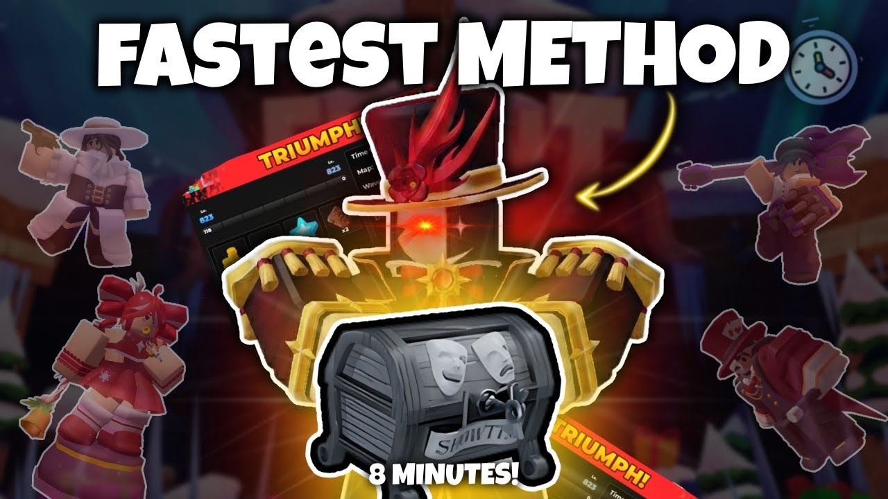SOLO Showtime Crates GRIND in 8 Minutes! (Battlepass Strategy Too! Guide) (TDS Roblox)