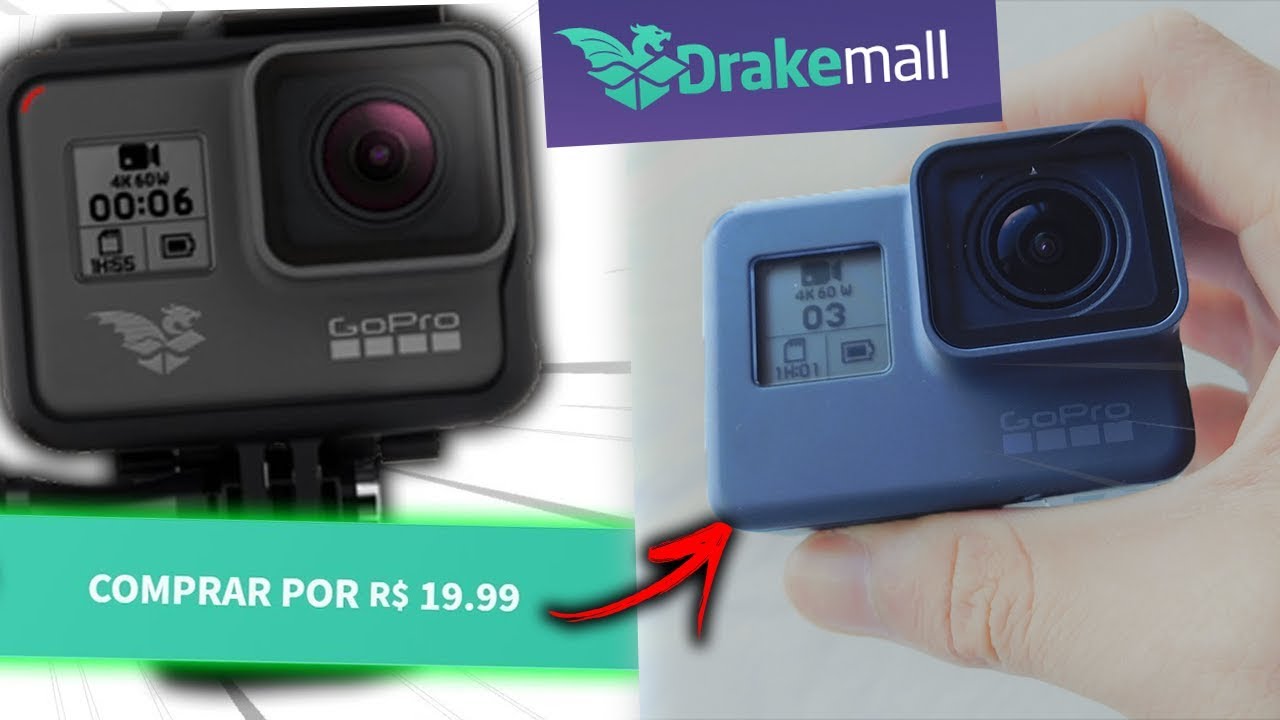 UNBOXING DA GoPro Hero 6 QUE COMPREI POR 20 REAIS NO DRAKEMALL.COM