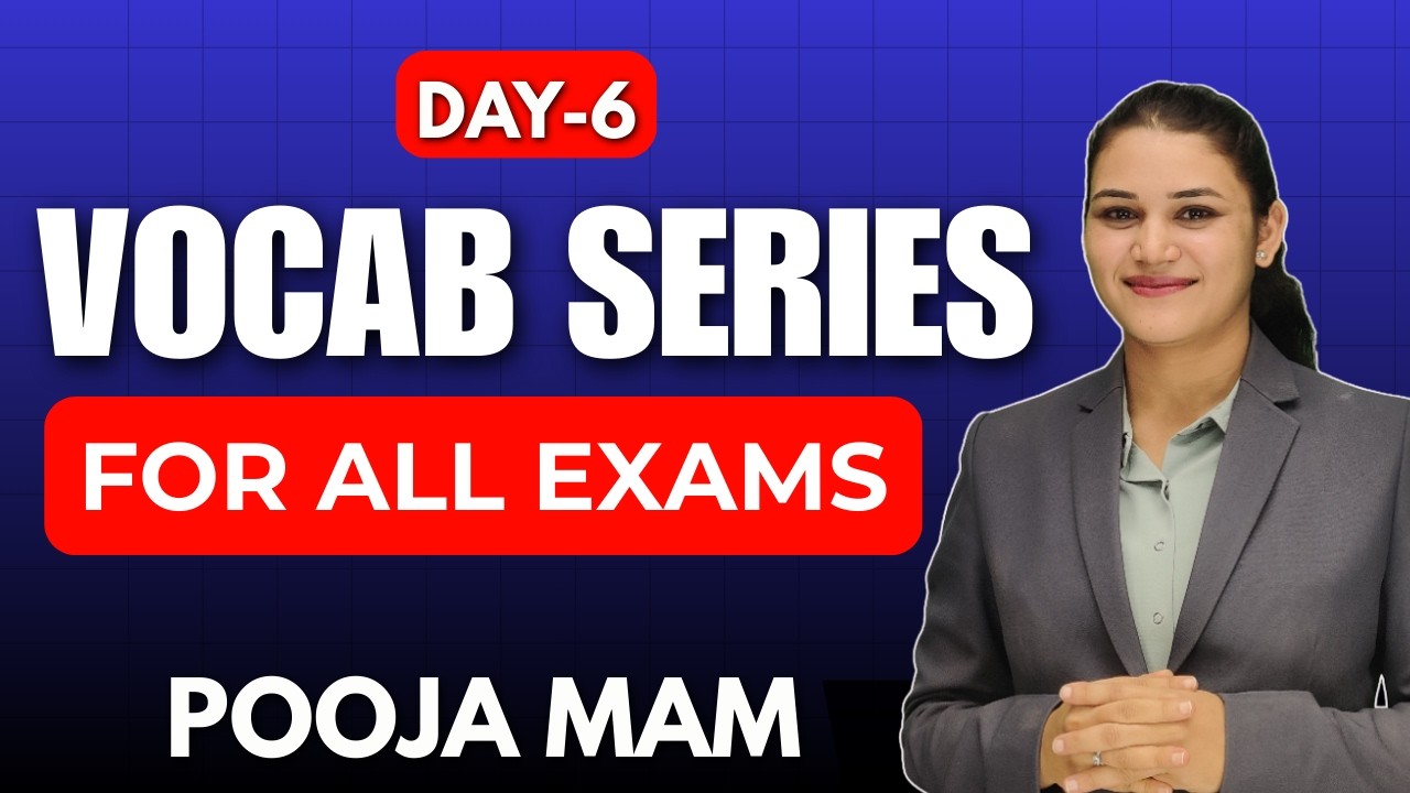 #6|  VOCAB SERIES For MAH MBA CET EXAM | BY POOJA MAM