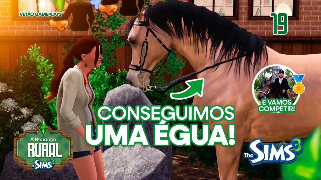 THE SIMS 3 | Conseguimos uma ÉGUA e vamos competir! 🐴😍🥰 | Ep. 19