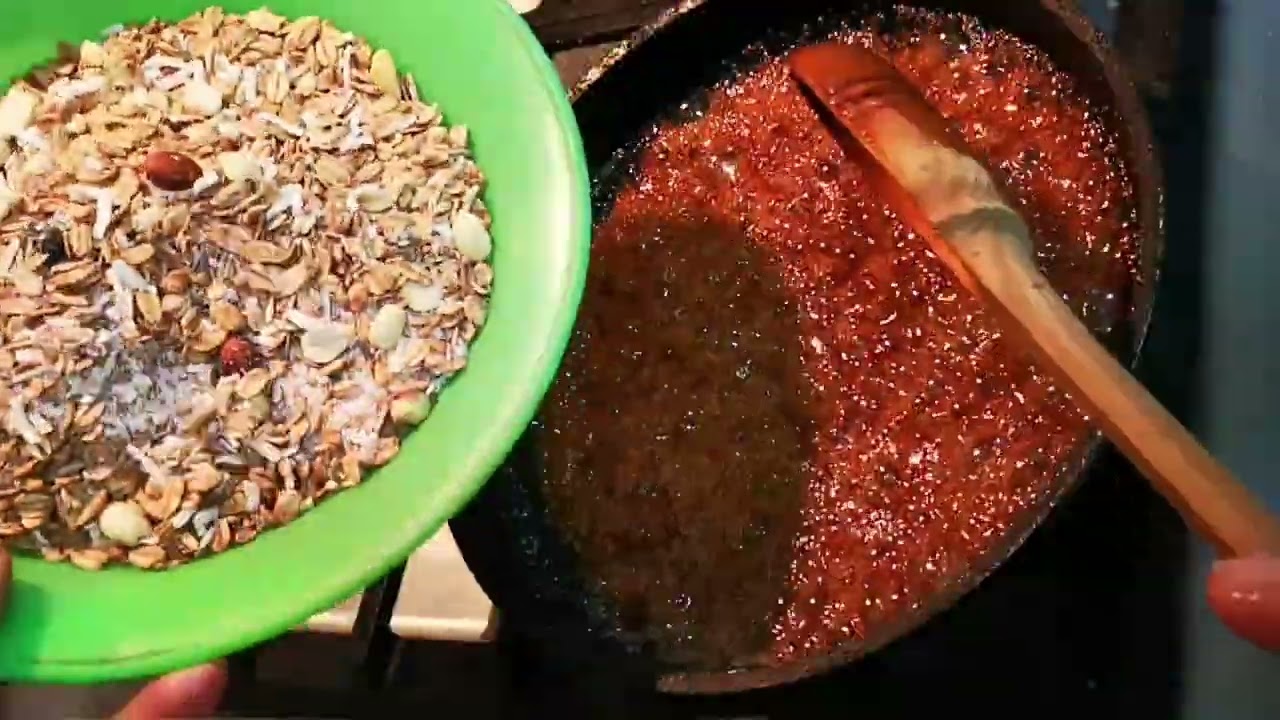 Como hacer pepitoria de granola 