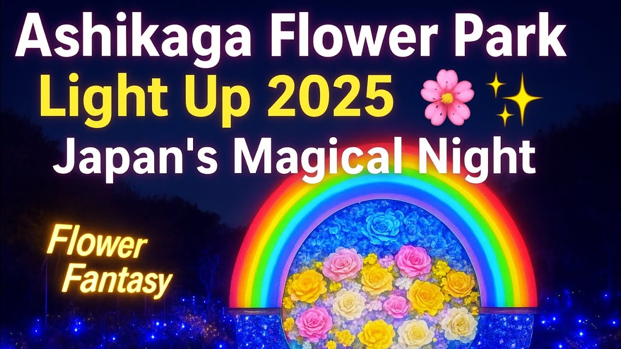 Ashikaga Flower Park Light Up 2025 🌸✨ | Japan&rsquo;s Magical Night