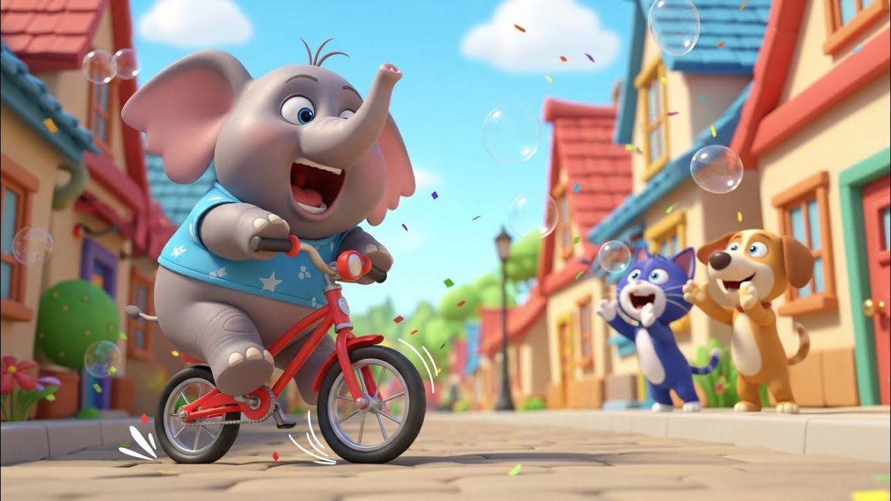 Funny Elephant Cycle Ride | Motu Hathi Ki Chhoti Cycle 🚲🐘 | Kids Cartoon Rhyme