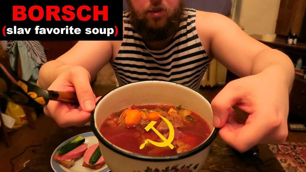 Russian Borsch soup: bachelor recipe