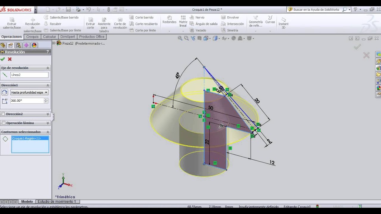 Engranaje conico de diente recto, Solidworks