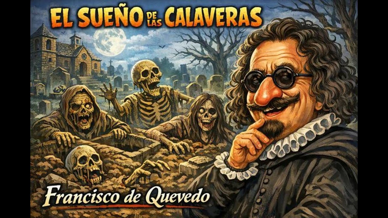 EL SUEÑO DE LAS CALAVERAS, relato satírico de FRANCISCO DE QUEVEDO. Audiolibro competo GRATIS.