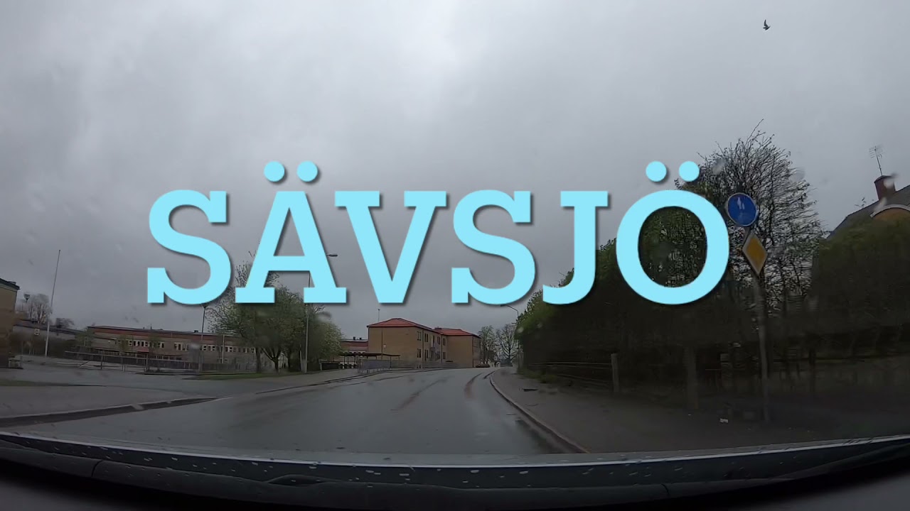 Sävsjö, Sweden. Dashcam driving