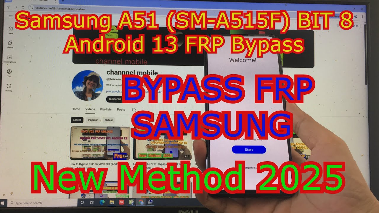 New Method 2025 | Samsung A51 Android 13 FRP Bypass | Unlock FRP Samsung A515F Bit 8 Android 13